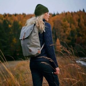 Fjallraven Norrvage foldpack backpack grey wool